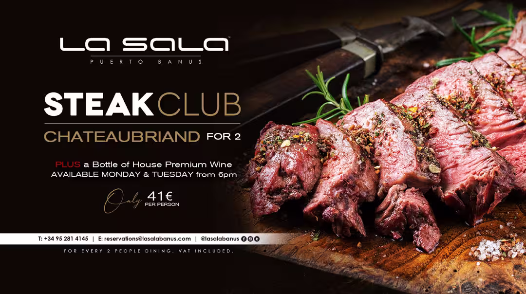 Turn Up the Heat This Winter with La Sala’s Steak Club