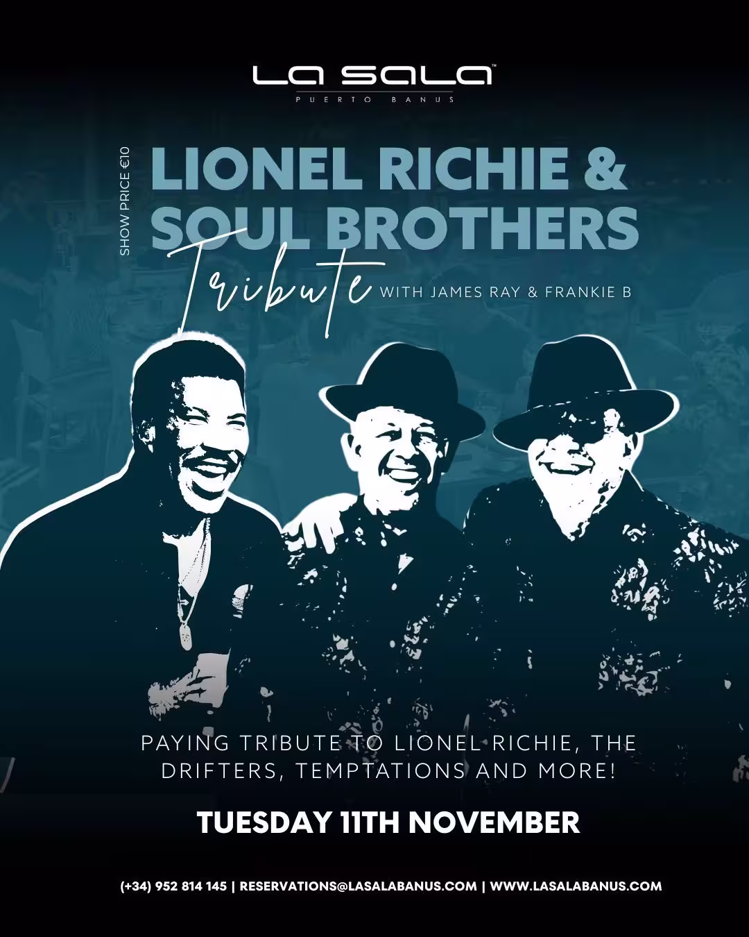 Lionel Richie & The Soul Brothers Tribute at La Sala in Marbella Lionel Richie & The Soul Brothers Tribute at La Sala in Marbella